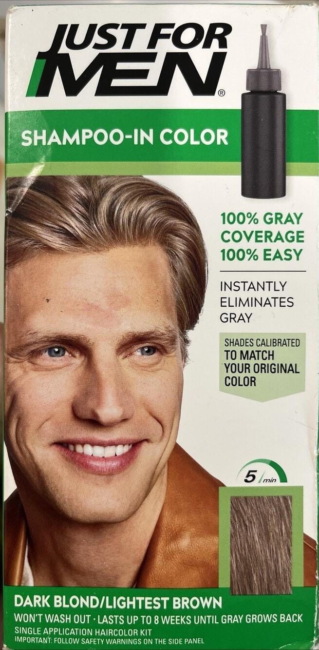 Just for Men Shampoo-In Hair Dye for Men, H-15 Dark Blond/Lightest Brown